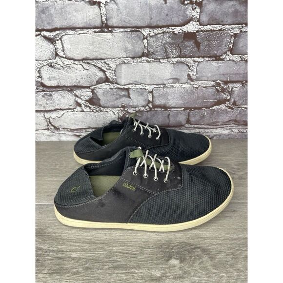 Olukai Nohea Moku Blue Grey Mesh Textile Casual Loafers Shoes Men Sz 10M US/43EU - Picture 3 of 16